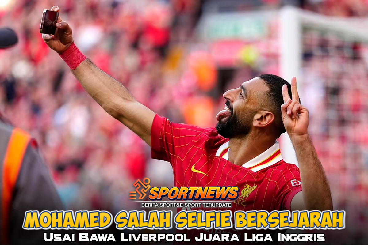 Mohamed Salah Selfie Bersejarah Usai Bawa Liverpool Juara Liga Inggris