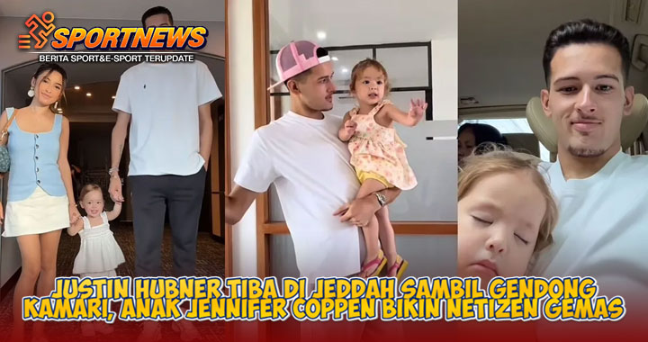 Justin Hubner Tiba Di Jeddah Sambil Gendong Kamari, Anak Jennifer Coppen Bikin Netizen Gemas