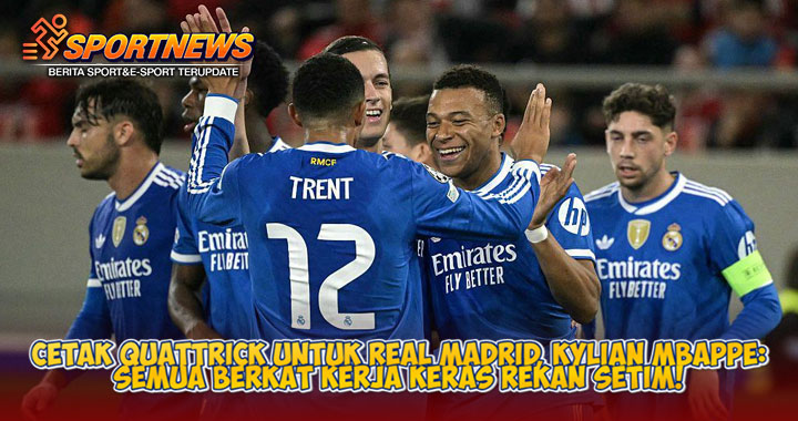 Cetak Quattrick untuk Real Madrid, Kylian Mbappé